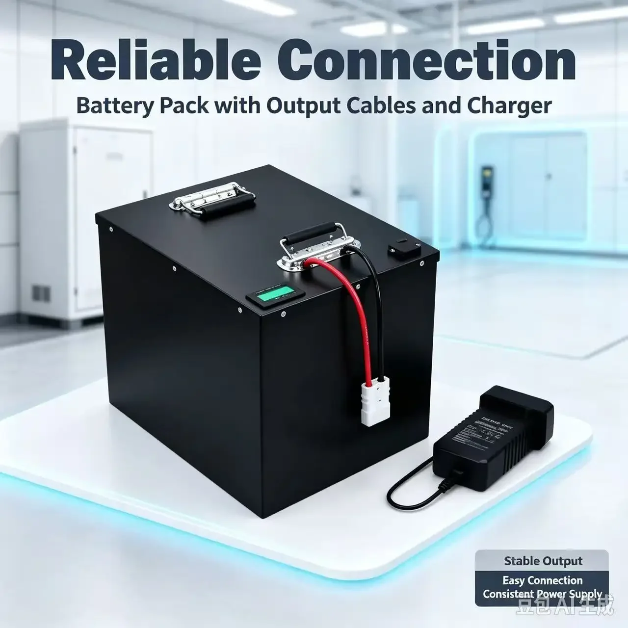 48V LiFePO4 Battery Pack 50Ah 80Ah 100Ah, Replacement Power Battery for Ryobi RM480e RM300e ZT480ex 300MV Zero Turn Riding Lawn