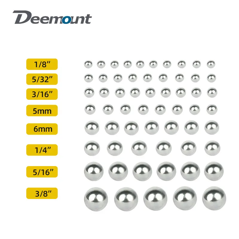 144/20pcs Bicycle Carbon Steel Loose Ball Bearing Dia. 1/4 1/8 3/8 3/16 5/16 5/32-inch 5mm 6mm for MTB Kids Bike Scooter