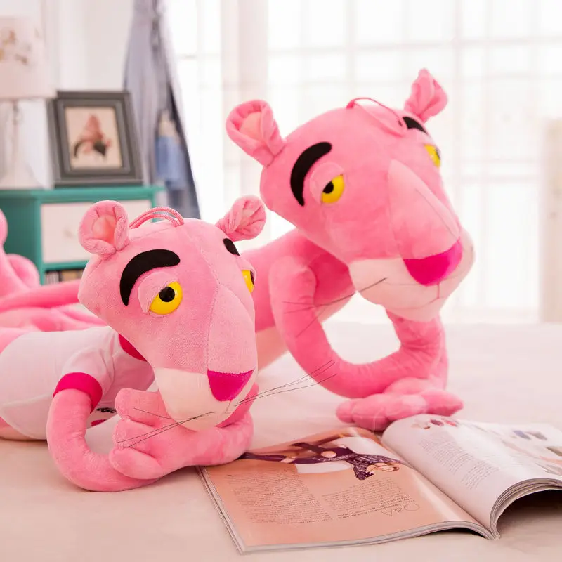 Disney-muñeco de peluche rosa para niños, muñeco de peluche de leopardo de dibujos animados, de 60cm a 180cm, suave, Kawaii, ideal para regalo de cumpleaños