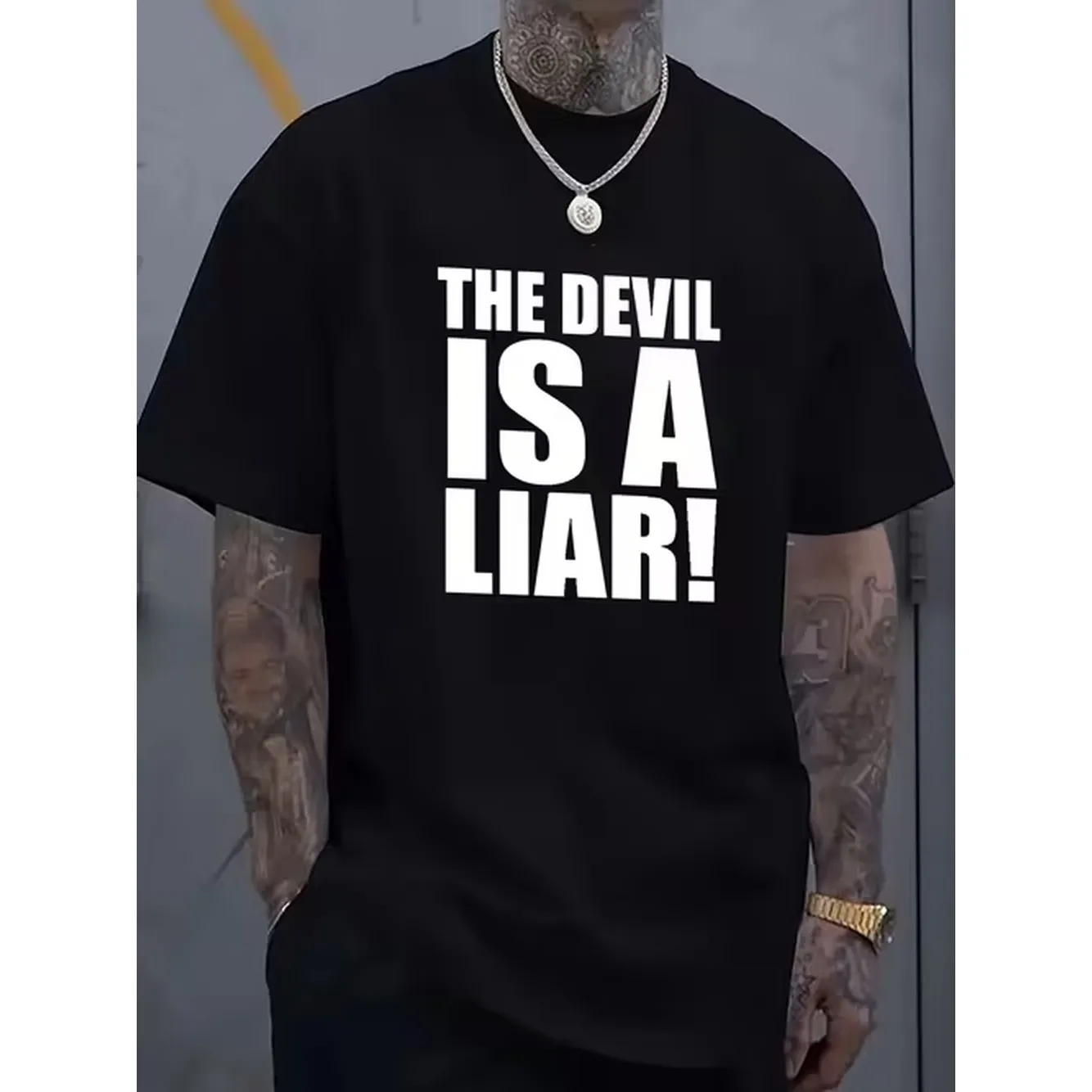 item picture mens christian the is a liar t shirt of faith design featuring soft and breathable fabric casual wear a great gift for ideal for christmas gifting in plus sizes
