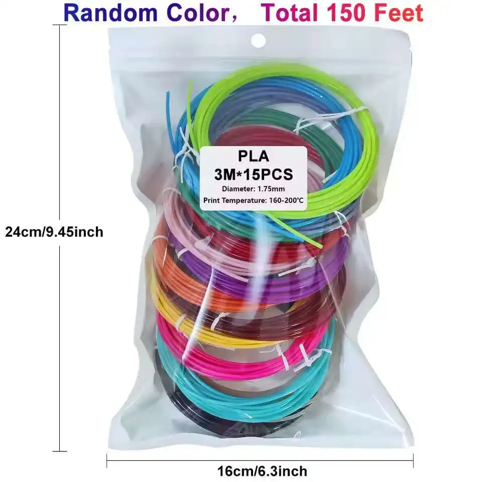 3D-printpen 3D PLA-filament 1,75 mm 32 kleuren met diverse setcombinaties naar keuze voor uw 3D-pen, penseel- en lijnmateriaal