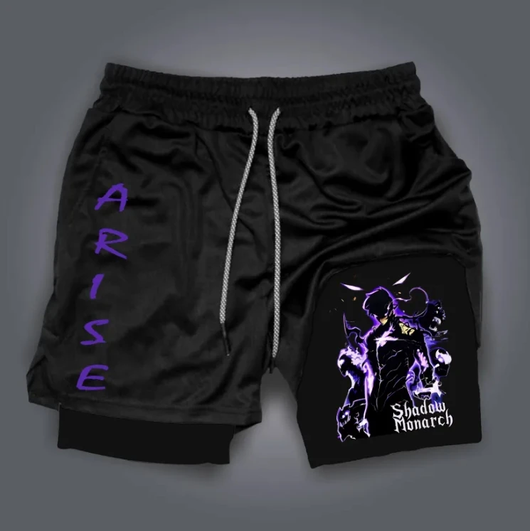 

Two-in-one Double-layer Sports Shorts, 3D Printed Anime, Quick-drying, Breathable and Comfortable Sports Shorts, Gym, Running T