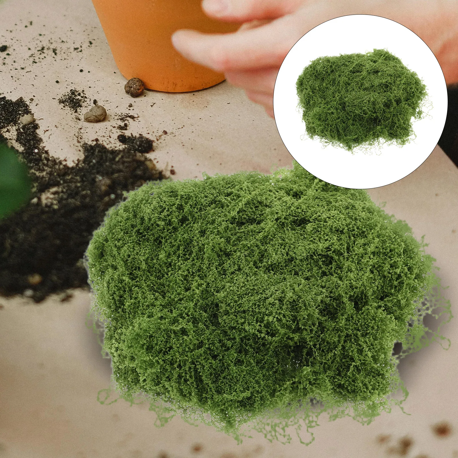 Simulated Moss Green Plants Decorative Dining Table Artificial for Decorating Centerpiece Cotton Lawn