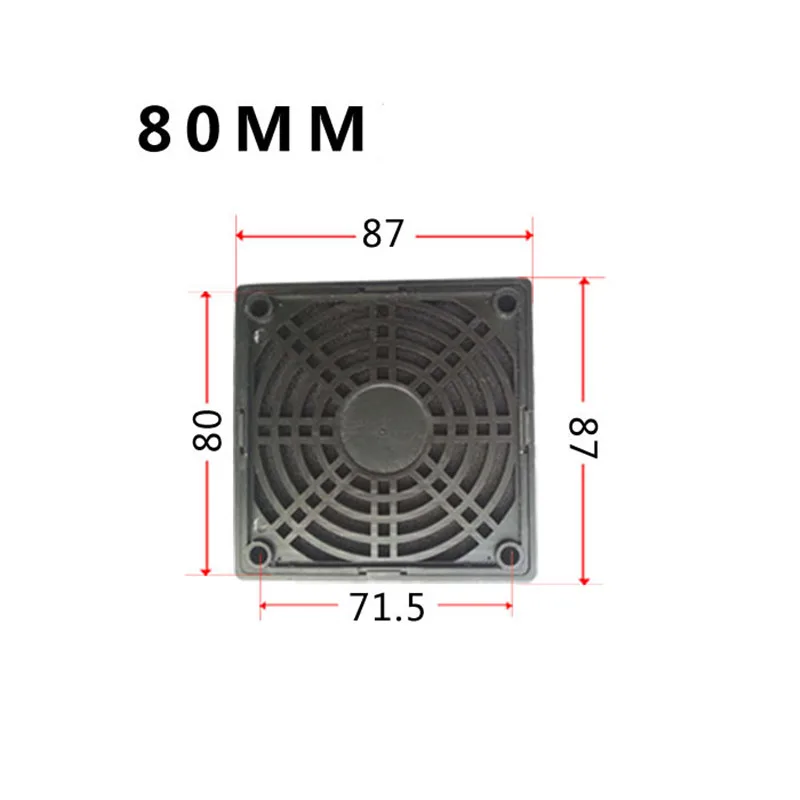 40 mm 50 mm 60 mm 70 mm 80 mm 90 mm 110 mm 120 mm 150 mm 172 mm 200 mm Lüfterschutz Staubnetz Schutznetz – Detail 8