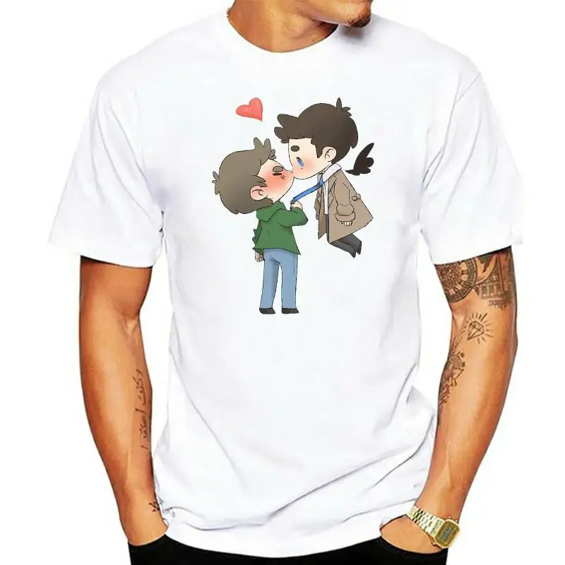 Men tshirt Destiel Kiss Unisex T Shirt Printed T-Shirt tees top