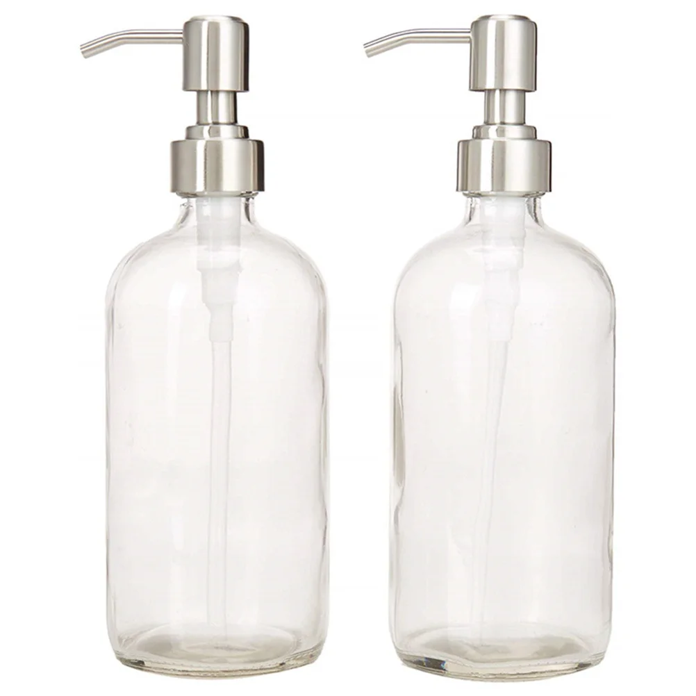 

2Pcs Stainless Steel Dispenser Lids Rust Proof Lotion Pump Efficient Soap Dispenser Bathroom Stainless Steel Lids