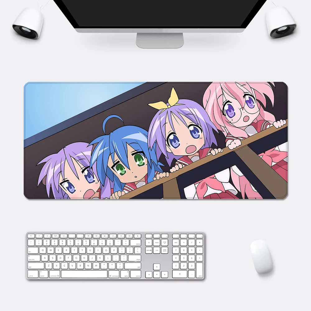 Lucky Star Mousepad HD Printing Computer Gamers Locking Edge Non-slip Mouse Pad XXL90x40cm Keyboard PC Desk Pad