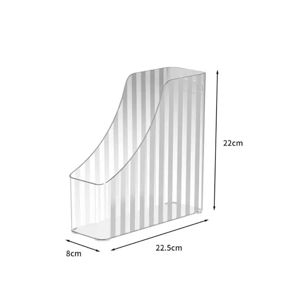 New Transparent Vertical Magazine Rack PET Single Slot A4 Storage Filing Box Minimalist Paper File Organizer Desktop Supplies