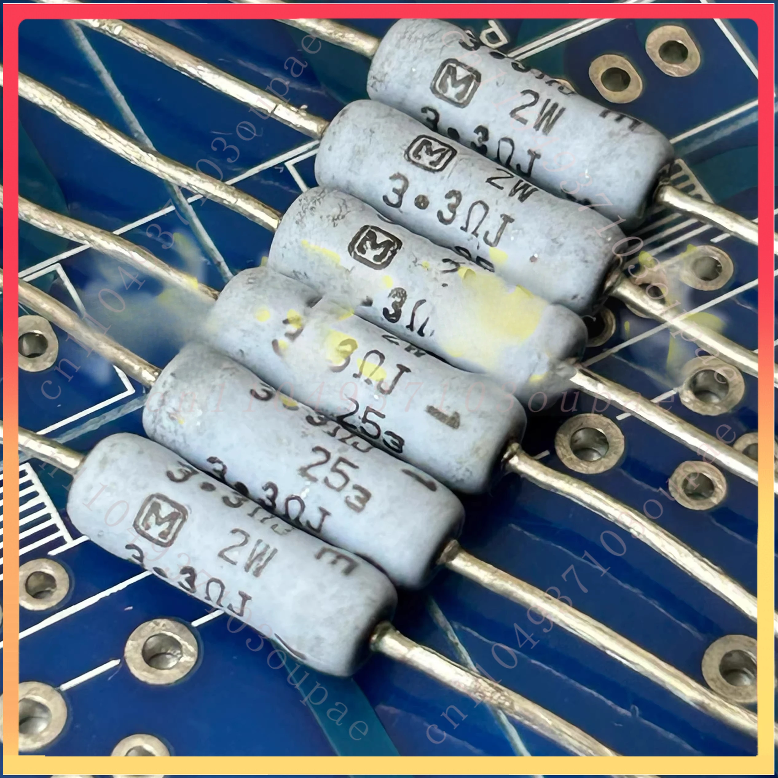 FOR Panasonic 2W3.3R temperature -55 to +200 ° 100PCS Copper Foot Metal Oxide Film Resistors