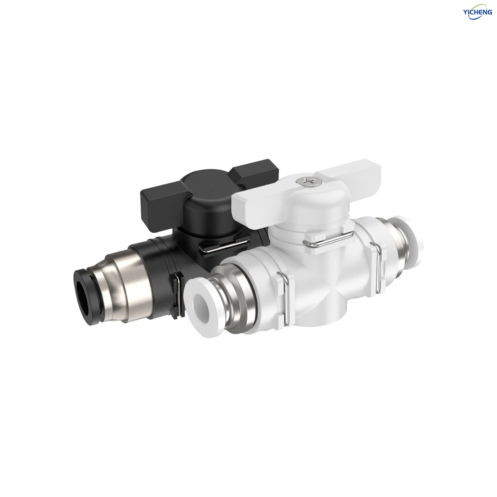 

YICHENG PNEUMATIC BUC OD 8mm Ball Valve Air Flow Control Valve Push to Connect Fitting（Pack of 5）Air Flow Control Valve