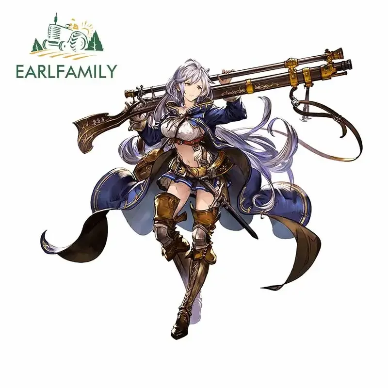 EARLFAMILY 13cm x 11.7cm For Anime Car Decal Vinyl Material Car Stickers Sunscreen Occlusion Scratch Suitable for RV Decoration