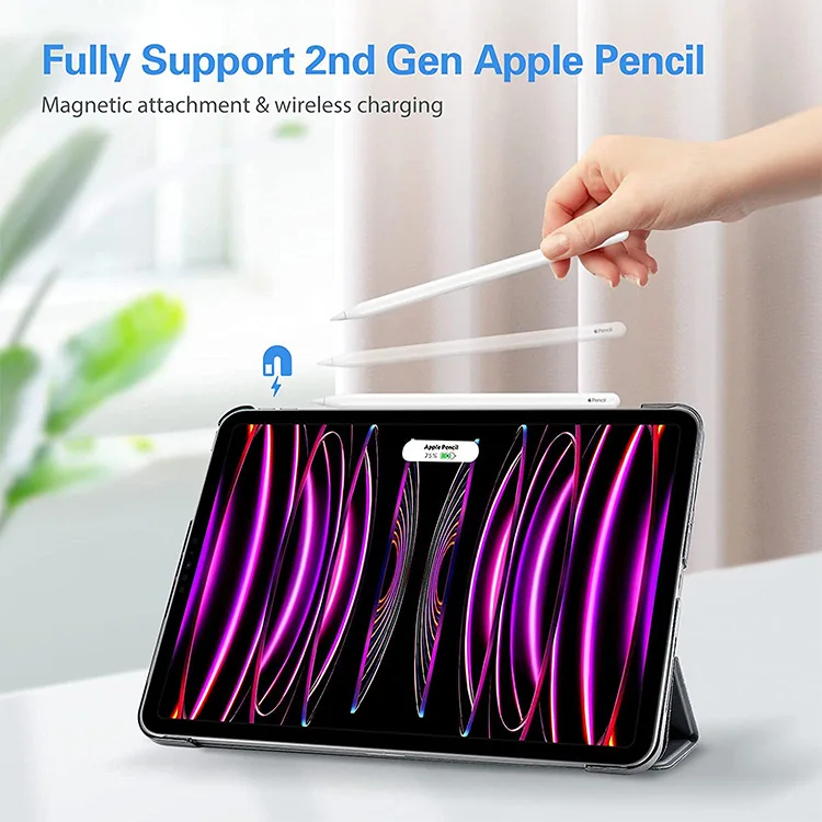 Slim Stand Hard Back Cover for iPad 11th A16 12th A19 10th Gen 10.9 Inch Tablet Case with Auto Wake/Sleep Feature