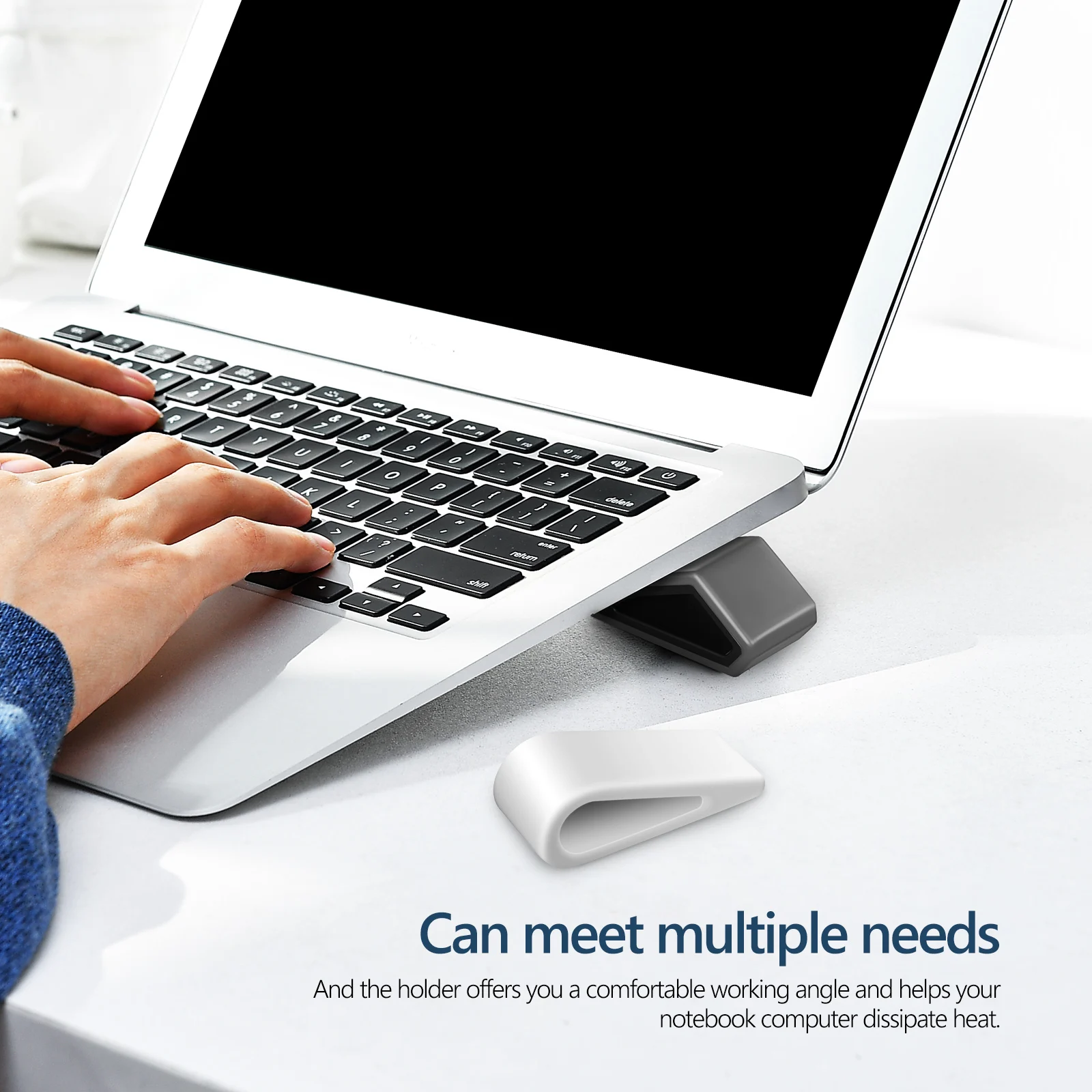 

4Pcs Laptop Riser Holder Universal Ventilated Stand Ergonomic Notebook Computer Keyboard Cooling Pad Desk Workspace