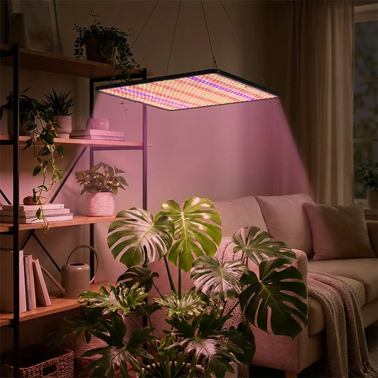 

Светодиодный фитосветильник полного спектра для растений в помещении, высокопроизводительное освещение круглый год для быстрого роста и цветения, идеально подходит для полок