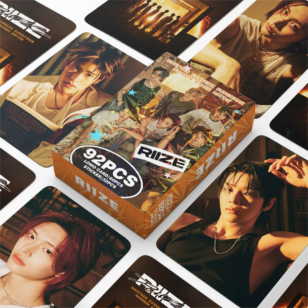 92 قطعة/المجموعة/المجموعة RIIZE Idol Boy ألبوم جديد بطاقات Lomo الشهرة SHOTARO EUNSEOK WONBIN SUNGCHAN HD Printd Photocards وملصق المشجعين هدية