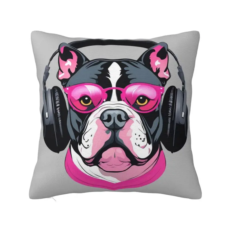 Custom Soft Cool French Bulldog Throw Pillow Case Decoration Square Cushion Cover Pillowcover for Living Room