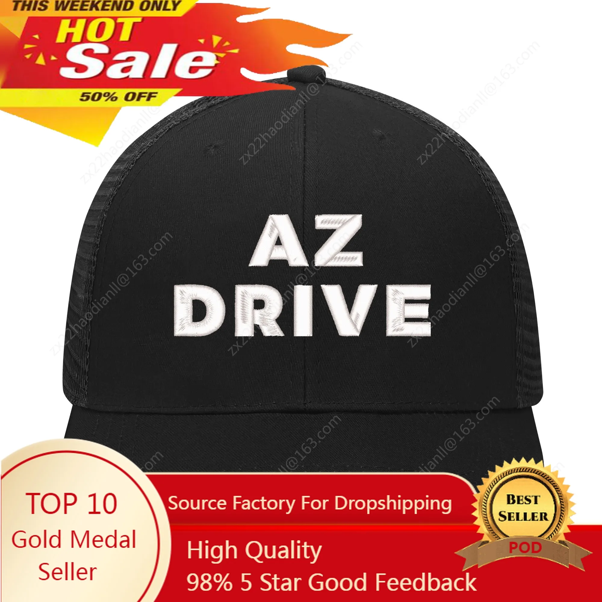 

AZ DRIVE pickleball Embroidery Hat Mens Womens High Quality Casual sports cap breathable Custom Made DIY Sunhat Adjustable Size