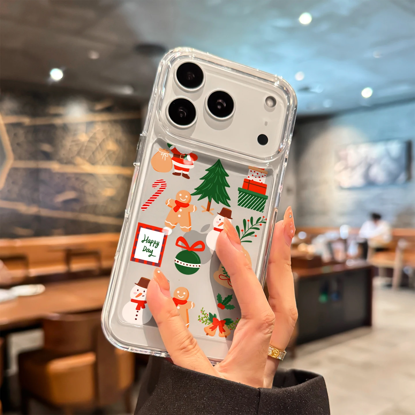 

Dreamy Christma Atmosphere Xmas Phone Case For iPhone 17 16 15 14 Plus 13 12 11 Pro Max Protection Shockproof Transparent Cover