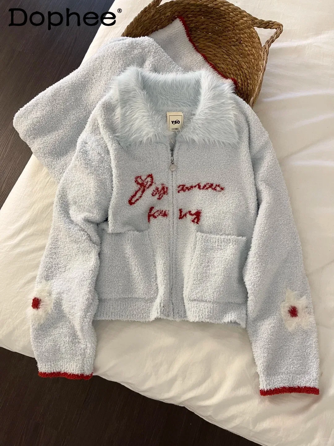 

Женские пижамы в корейском стиле, осенне-зимний тонкий бархатный утолщенный теплый плюшевый флисовый комплект с отложным воротником, повседневный носимый комплект домашней одежды