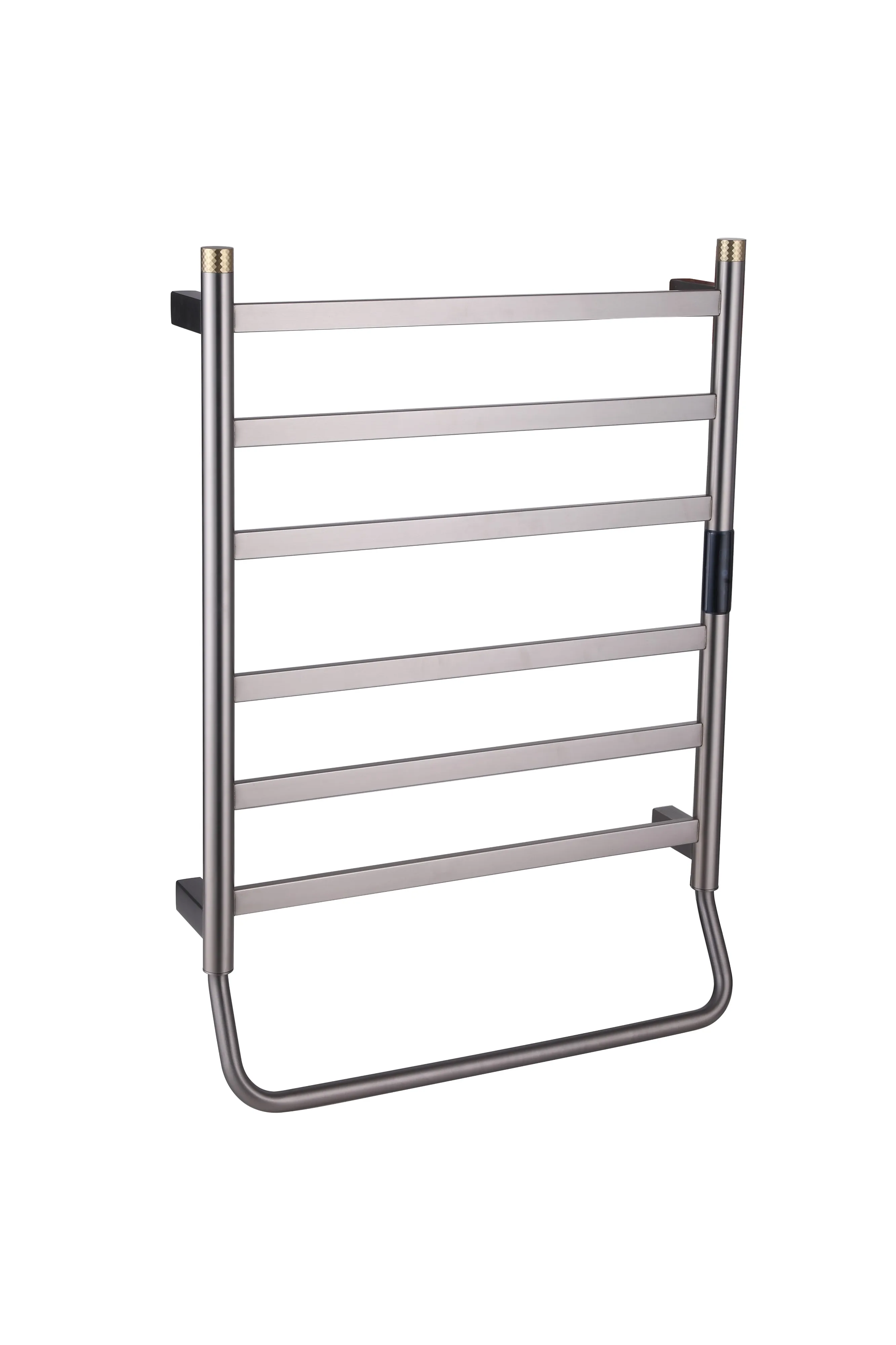 

Умная электрическая грелка для полотенец с быстрым нагревом, 85 Вт, современная направляющая для ванной комнаты из нержавеющей стали с таймером и водонепроницаемостью IPX4 для отелей