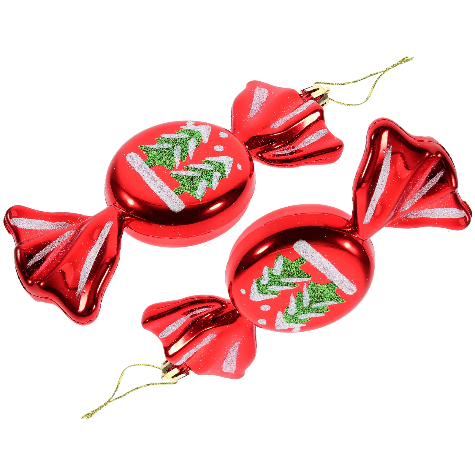 

2pcs Candy Hanging Ornaments Colored Christmas Decorations For Tree Xmas Party Wedding Pendants Craft Sweets Props