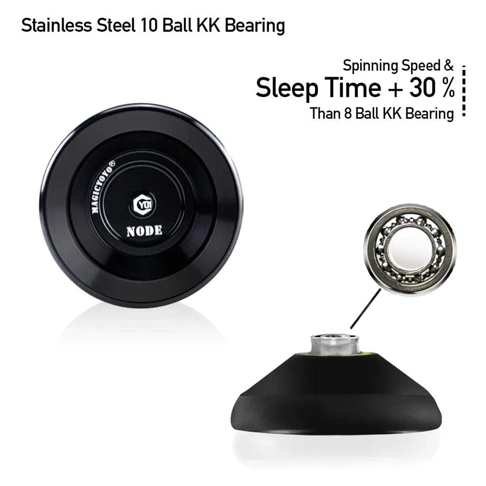 MAGICYOYO Professional Unresponsive Yoyo Y01 Node,Metal Aluminum YoYo for Advanced Player,Superior Stable+30% Sleep Time+Strings