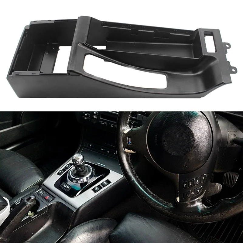 51168217953 Center Console Water Cup Holder Base Saddle Frame For-BMW 3 Series E46 325I 328I 330I M3 305 2002-2006 RHD