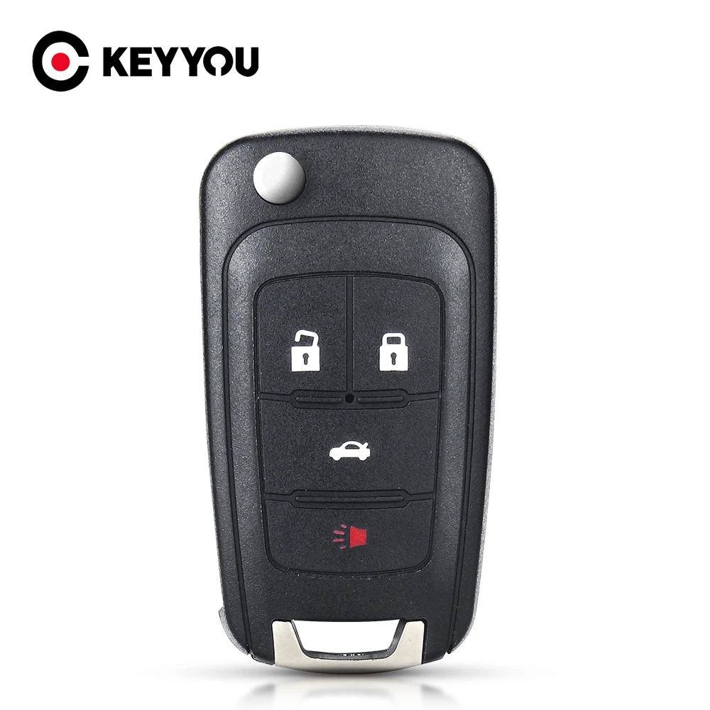 

KEYYOU 4 Buttons Flip Car Remote Key Case Shell For Opel Vauxhall Insignia Astra J Zafira Fob Key Cover Case Blank For Buick