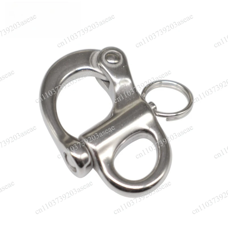 Stainless steel 316 fixed spring shackle, fixed shackle, hand-pulled quick-hanging shackle, self-locking shackle rigging