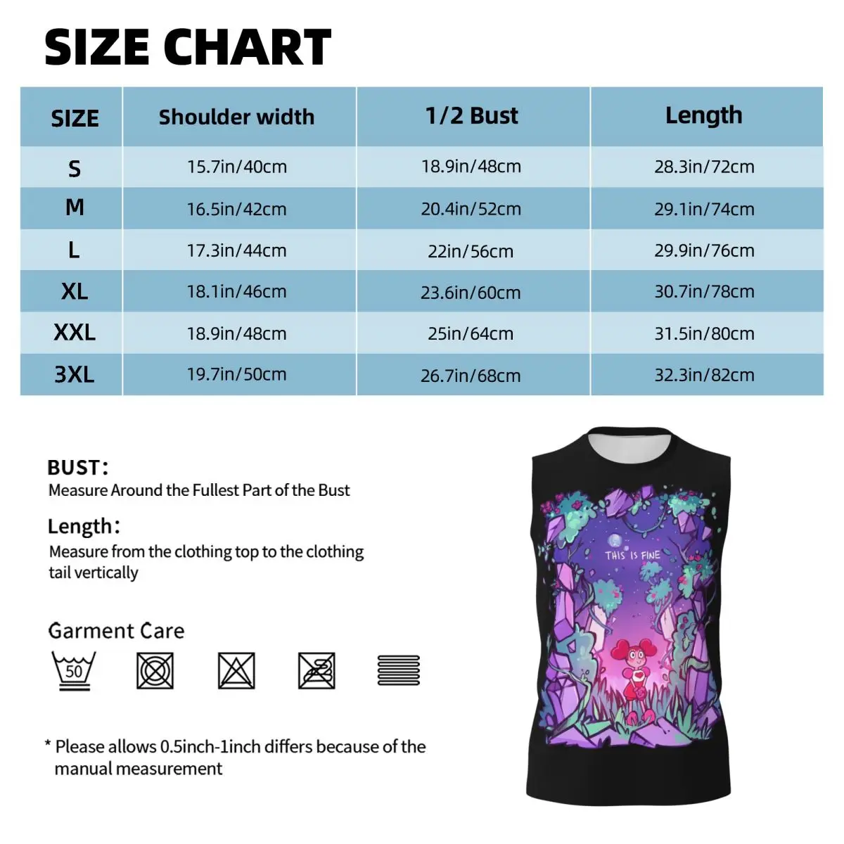 This Is Fine Steven Universe Men Printed Sleeveless T-shirt Casual Hip Hop Street Style Beach Holiday Tank Tops