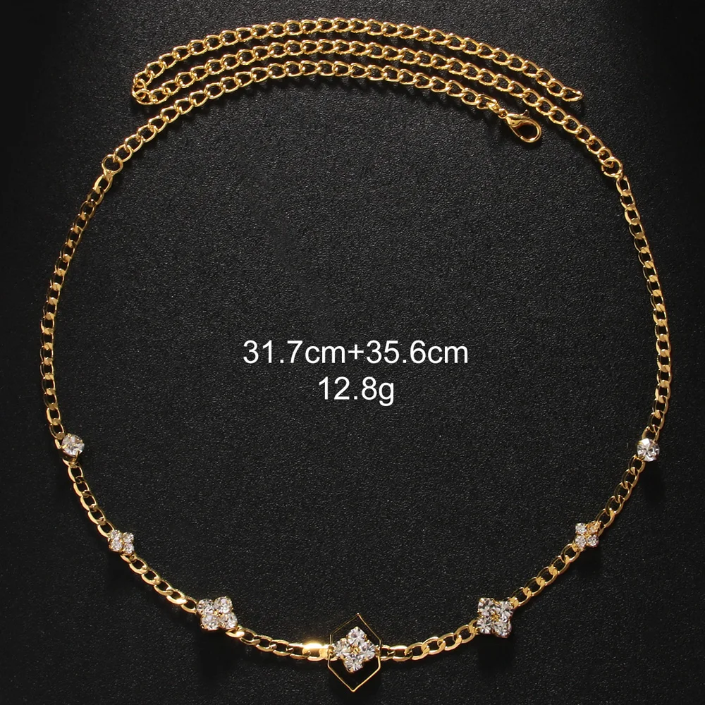 Elegant Boho Square Forehead Chain Headband Hair Decoration Fashion Gift Indian Rhinestone Head Chain Princess Jewelry Gift