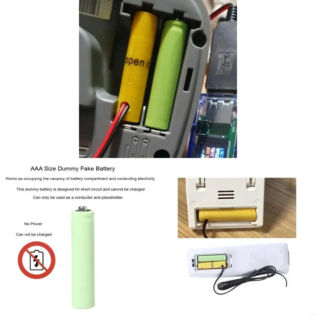 193A Univeral 1.2m USB to 1.5V-12V Adjustable LR03 AAA Dummy Battery for Clocks Flameless Toy Christmas Tree Game