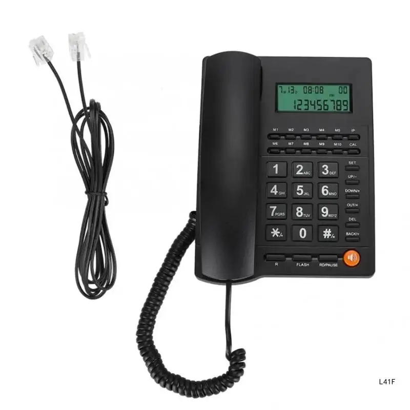 Téléphones fixes filaires pour maison/hôtel/bureau, téléphone filaire avec écran