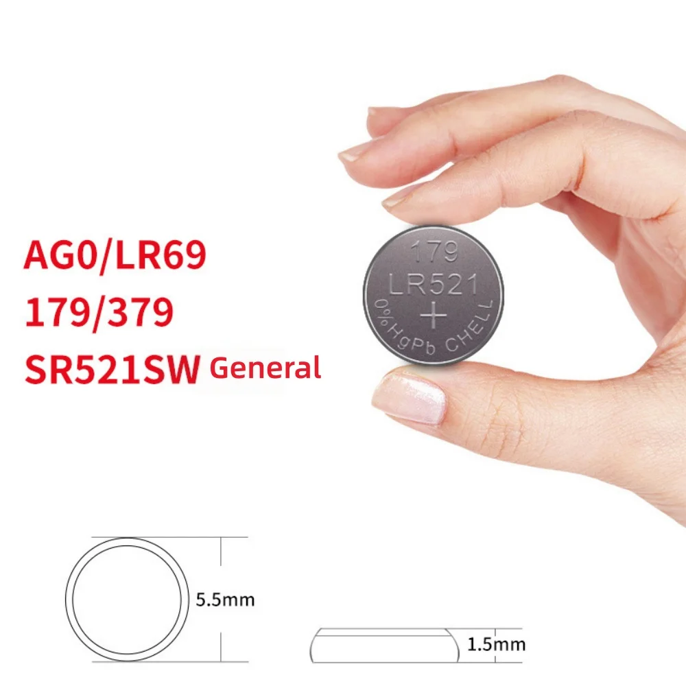 2-50PCS Doublepow 1.55V LR521 Button Batteries For Watch Toys Remote SR521SW 379  D379 GP379 SR521 379A Cell Coin Alkaline Batte