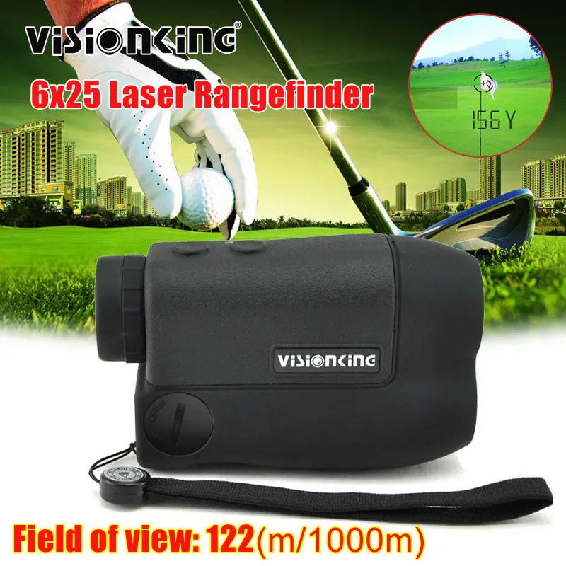 

Visionking Portable 6x25 Laser Rangefinder FMC Bak4 Prism Binocular 600m Distance Meter Hunting Golf Range Finder Telescope