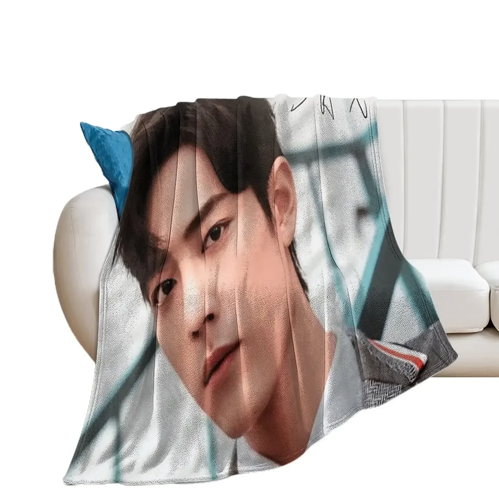 xiao zhan with signature Throw Blanket Hair Blankets Sofas Of Decoration Blankets