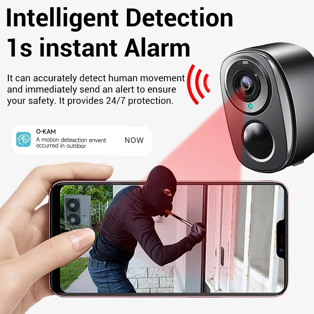 Cámara de seguridad Solar de 5MP, 4G, 2,4G, WiFi, inalámbrica, visión nocturna en Color para exteriores, alimentada por batería, soporte PIR, Audio bidireccional impermeable