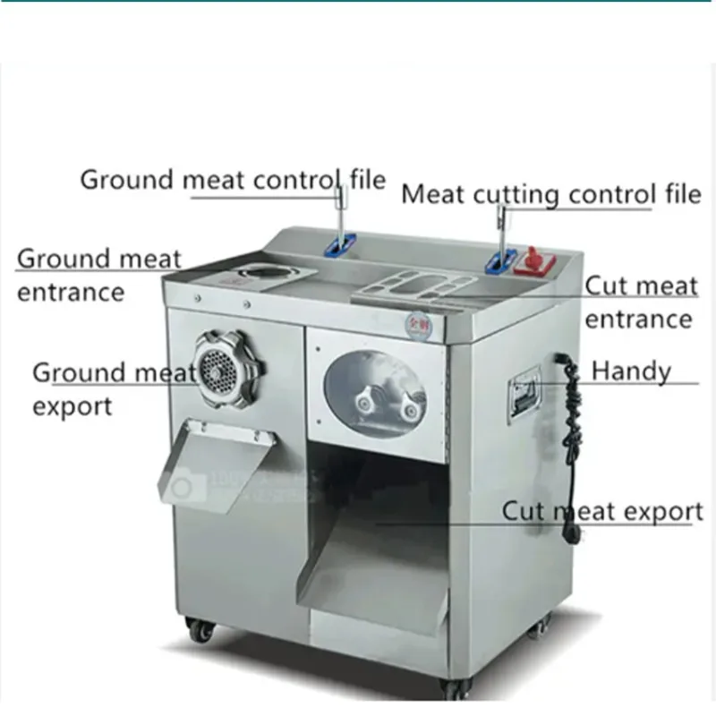 Commercial Meat Mincer Fresh Meat Grinder Pork Beef Chicken Breast Grinding Machinery Butcher Equipment Meat Mix Cutter