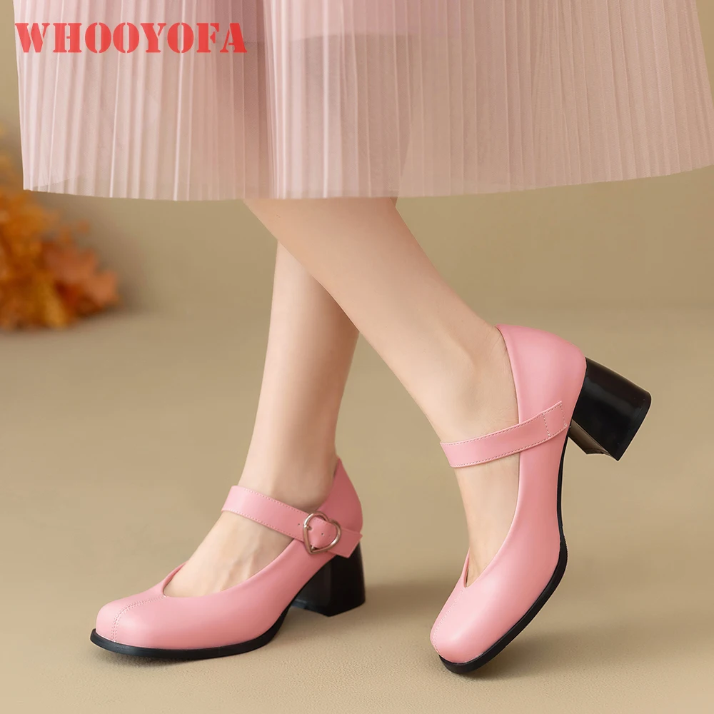 

2026 Новые весенние удобные розовые, черные женские туфли-лодочки на высоком блочном каблуке 5,5 см, женские формальные туфли, большие размеры 11, 42, 45, 47