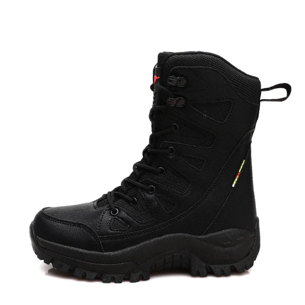 جديد الرجال الأحذية التكتيكية مقاوم للماء الصيد المشي لمسافات طويلة حذاء الدانتيل يصل الصحراء للجنسين الجيش التمهيد الذكور النساء العلامة التجارية دراجة نارية تسلق الأحذية