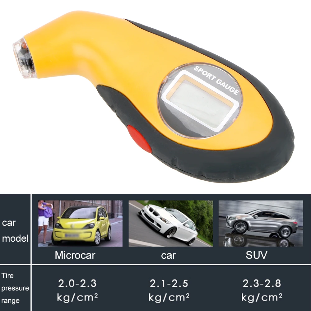 Tyre Air Pressure Gauge Meter Electronic Digital LCD Car Tire Manometer Barometers Tester Tool For Auto Car Motorcycle