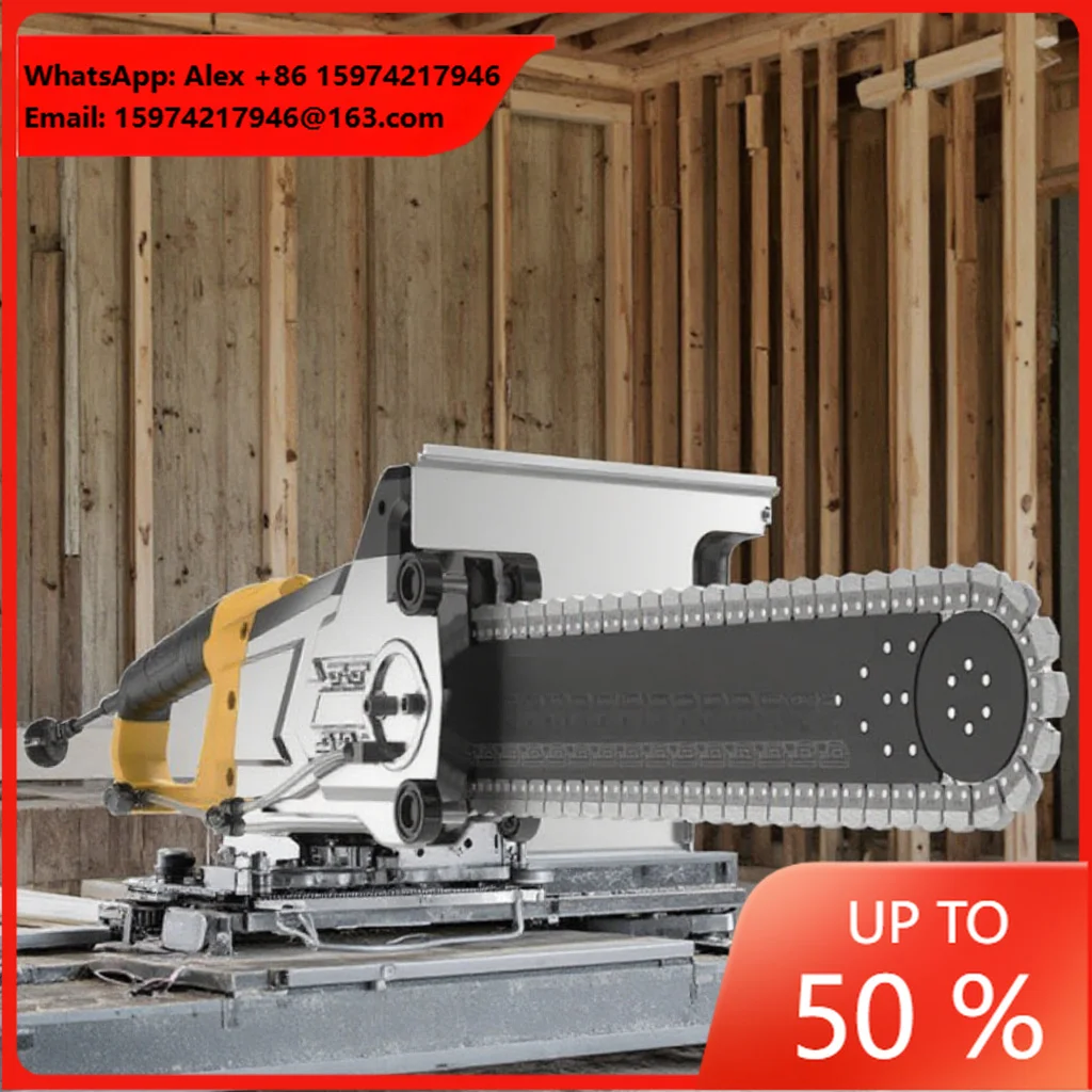 High Power Multifunctional Concrete Wall Cutting Machine Electric Chain Cutting Saw Brushless Diamond Stone Cutting Machine 220V