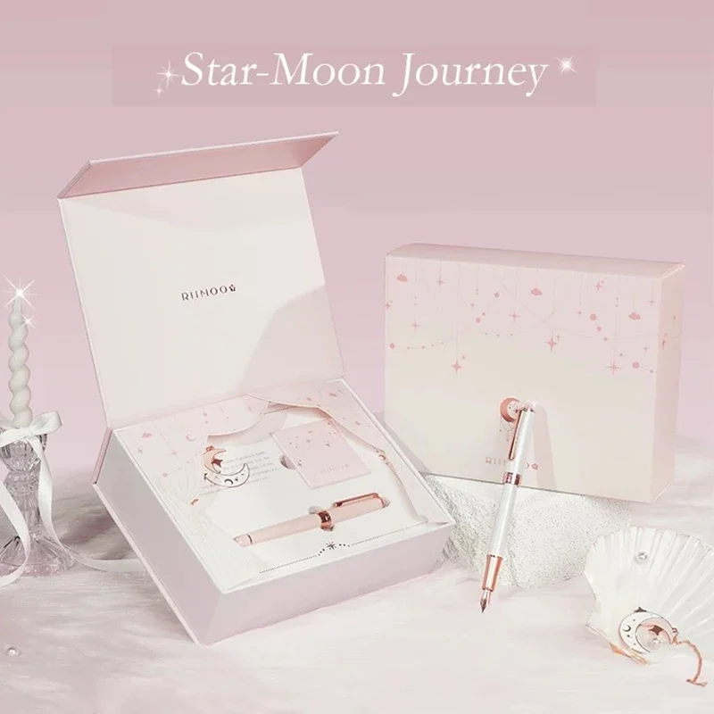 RIIMOO 520 Star Moon Journey Rose Pen Women's Gift High Girls' End Exquisite Set Birthday Exclusive Practice School Supplies