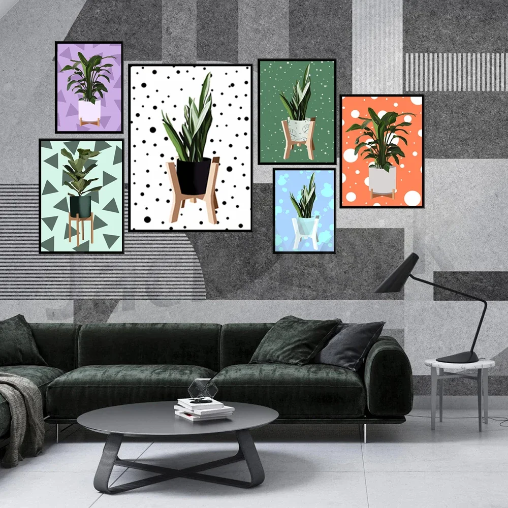 Line Art Plant Print, Plant Lover Gift, Unusual Botanical, Tropical Boho, Contemporary Modern Drawing,  Indoor Quirky