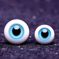 1pair 6mm 8mm 10mm 12mm 14mm Blue/Black Glass Eyes Eyeball For BJD Doll DIY Doll Making Crafts Accessories Safety Animal Toy