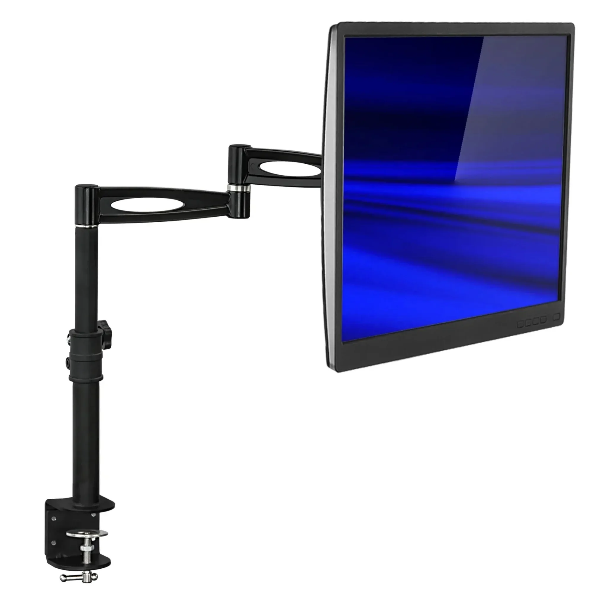 

Single Monitor Desk Mount Arm, Full Motion Articulating for 21-30 Inch Screens, VESA Compatible, Clamp or Grommet Mount