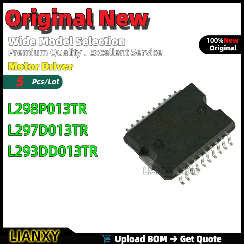 5 قطعة SOIC-20 L298P013TR L297D013TR L293DD013TR سائق المحرك جديد الأصلي