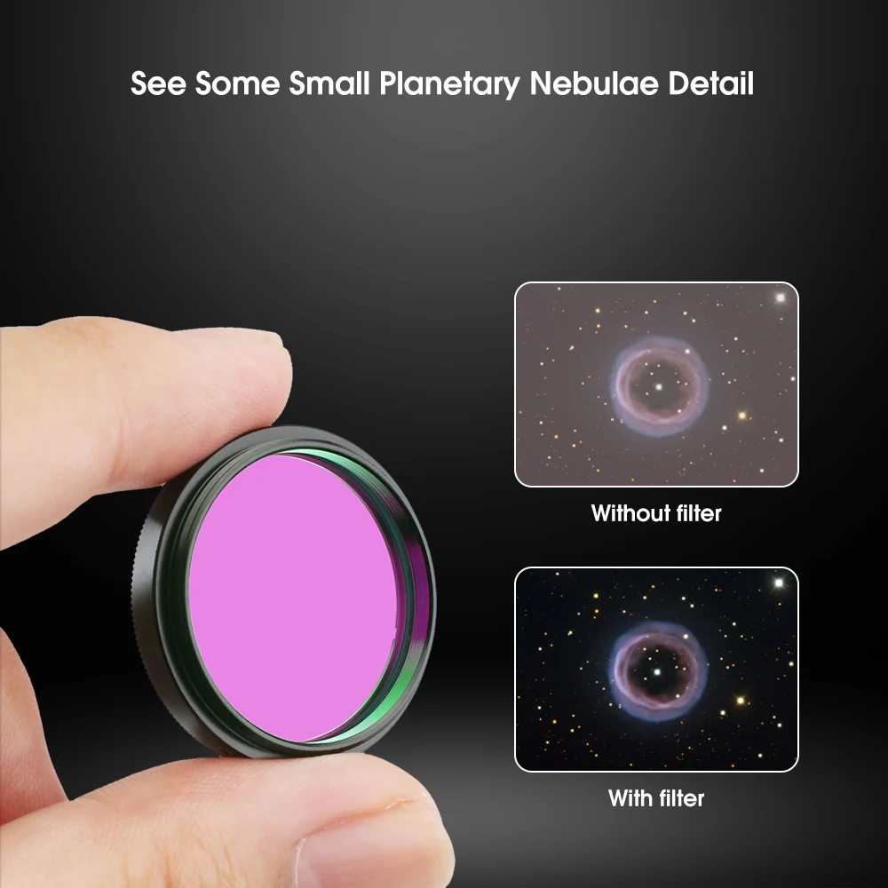 SVBONY Teleskopfilter UHC-Filter Astrofotografie zur Verbesserung des Bildkontrasts reduziert Lichtverschmutzung (1,25 Zoll/2 Zoll) – Detail 4