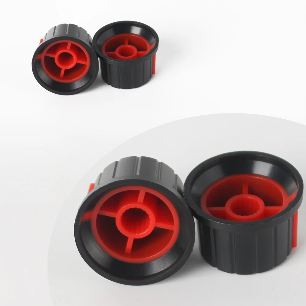 Tampa do botão do potenciômetro para o codificador, Volume Control botões, vermelho, flor-eixo, codificador, 24*15mm, 5pcs