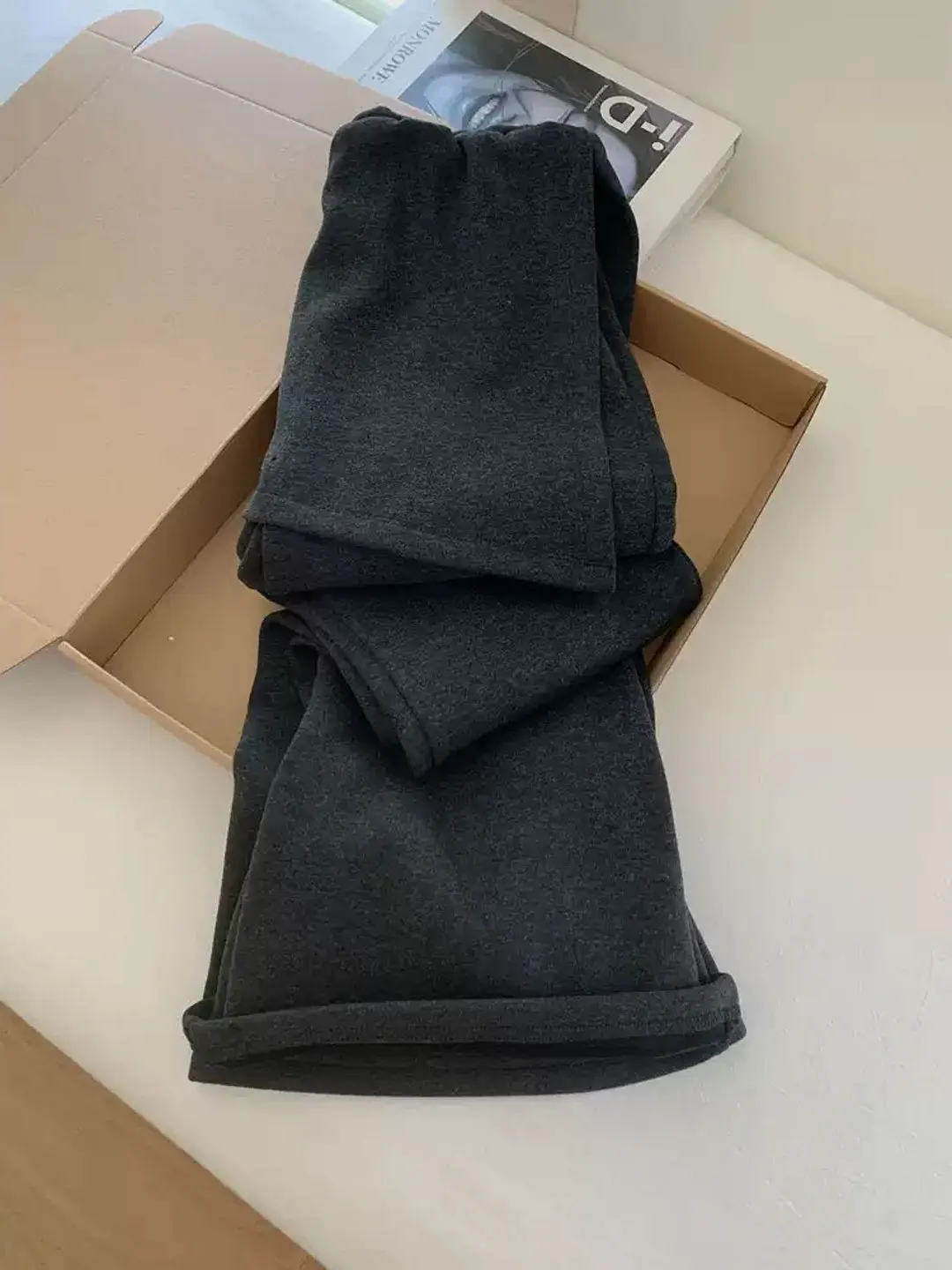 Pantalones Casuales de Pierna Recta con Forro Interior, Pantalones Largos Holgados para Mujer, Pantalones de Pierna Ancha con Falda, Cómodos y Elegantes